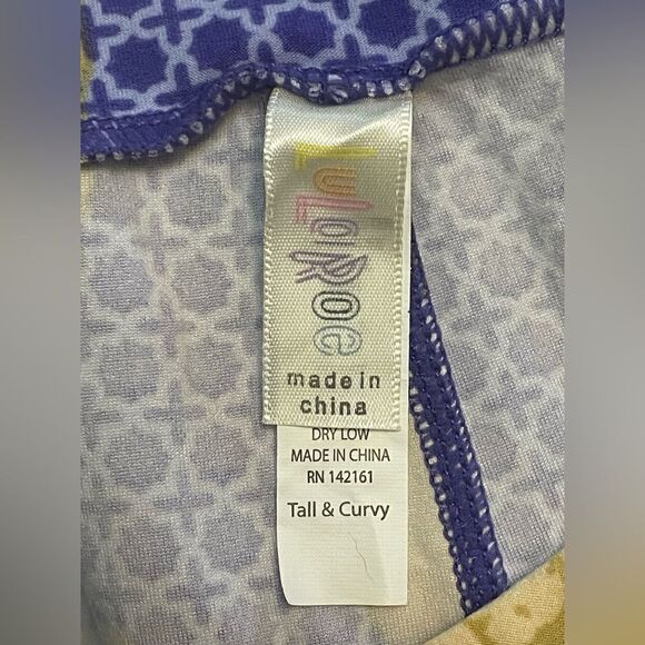 Lularoe tall&curvy Leggings • Frenchies With Bows • Unicorn Collection • NWOT - Picture 11 of 14